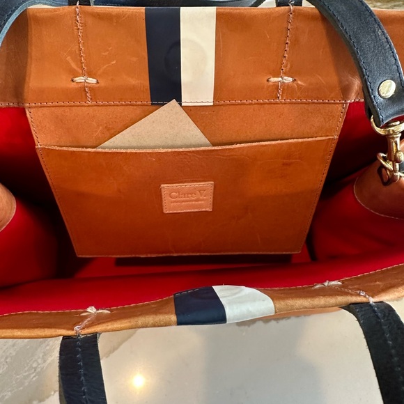 Clare V simple leather hard tote - Picture 3 of 6